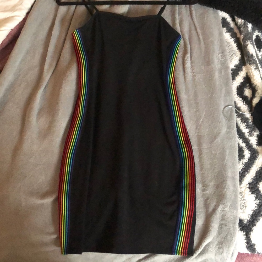 Rainbow Stripe BodyCon Dress